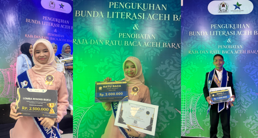 Siswi MAN 2 Aceh Barat Terpilih Sebagai Ratu Baca Kabupaten Aceh Barat 2025